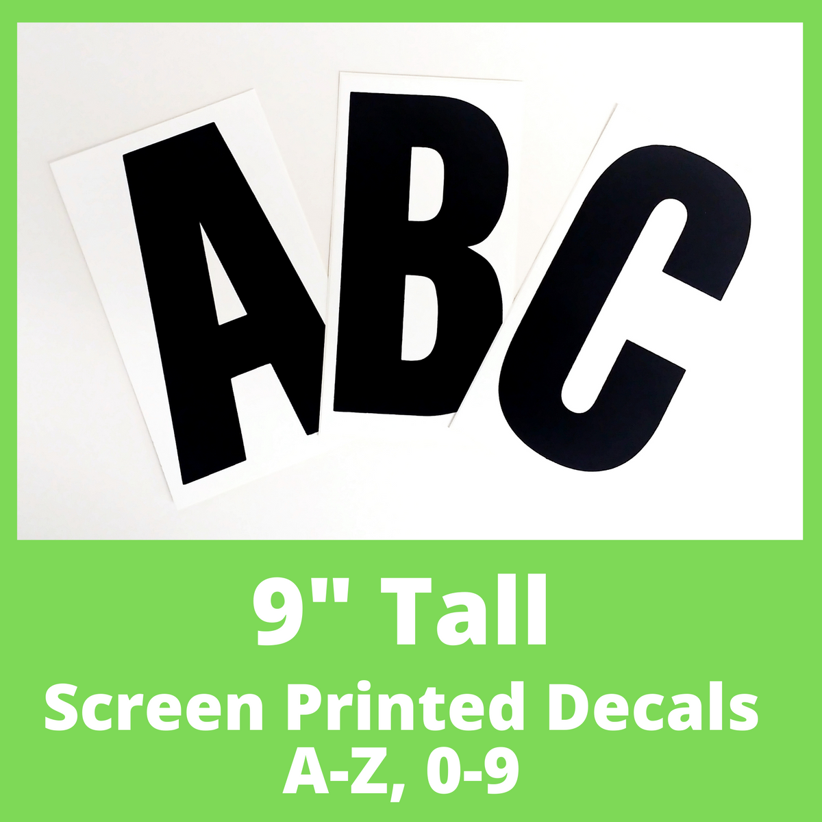 9 Screen Printed Vinyl Letters & Numbers – InkBird Print Studio LLC