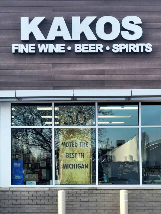 Custom Signage Project for Kakos Fine Wine, Beer, & Spirits February 2023