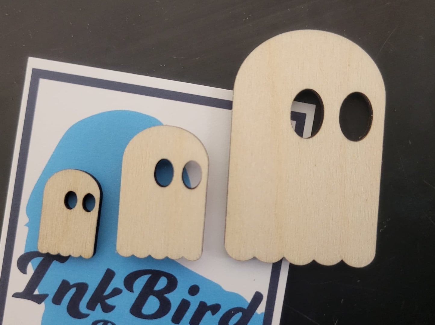 Simple Ghost Pin - Laser cut wood