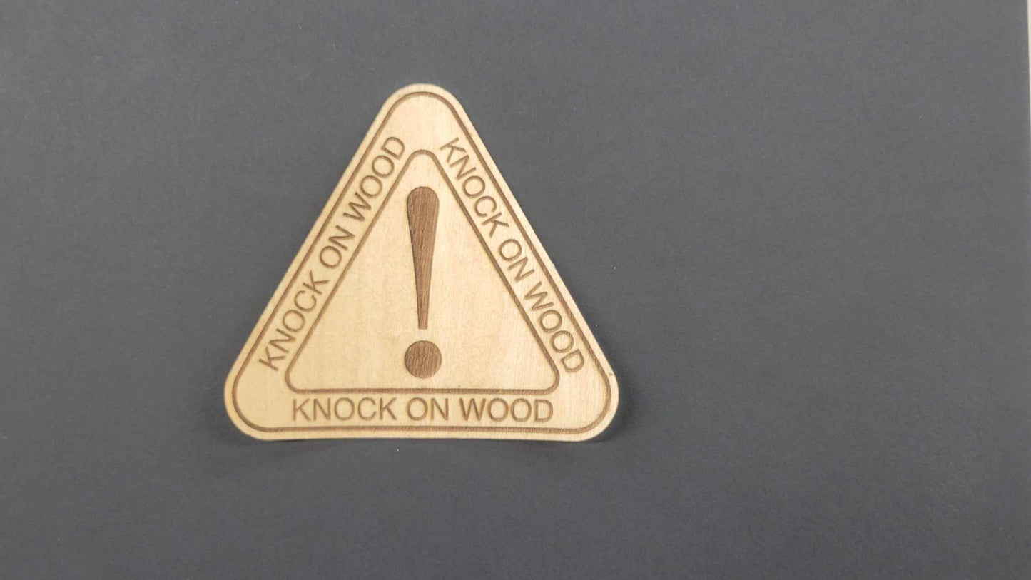 Wood Sticker - "Knock On Wood"