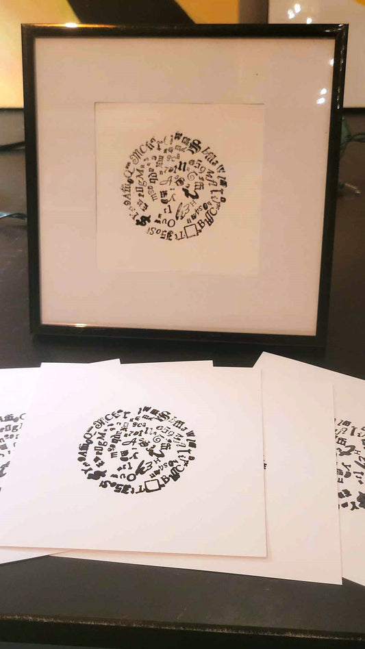 "Letterpress Circle" by Claire Davis LIMITED RUN