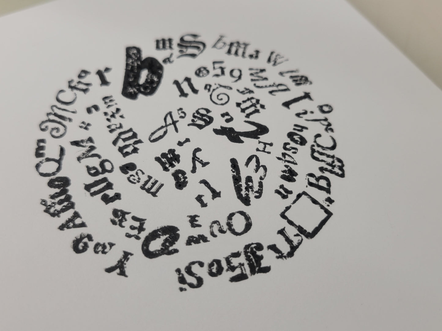 "Letterpress Circle" by Claire Davis LIMITED RUN