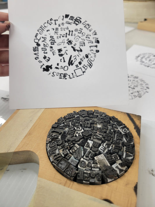 "Letterpress Circle" by Claire Davis LIMITED RUN