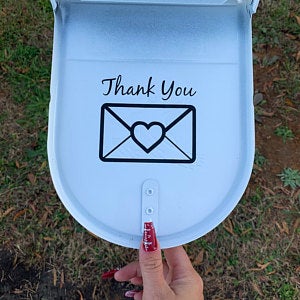 Thank You Decal for Inside Mailbox