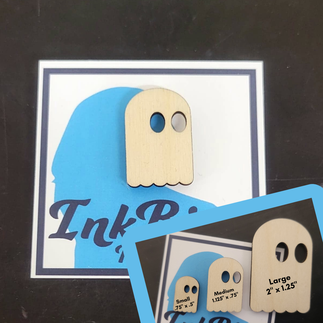 Simple Ghost Pin - Laser cut wood