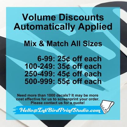 18" Printed Letter & Number Decals