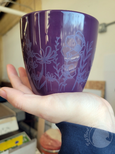 Laser Etched Planter Pot