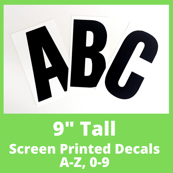 Hurtigt bogstaveligt talt Tung lastbil 9" Screen Printed Vinyl Letters & Numbers – InkBird Print Studio LLC