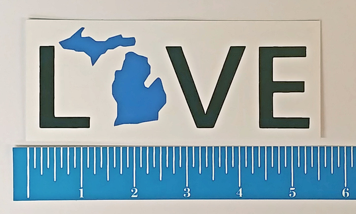 LOVE Michigan Bumper Sticker