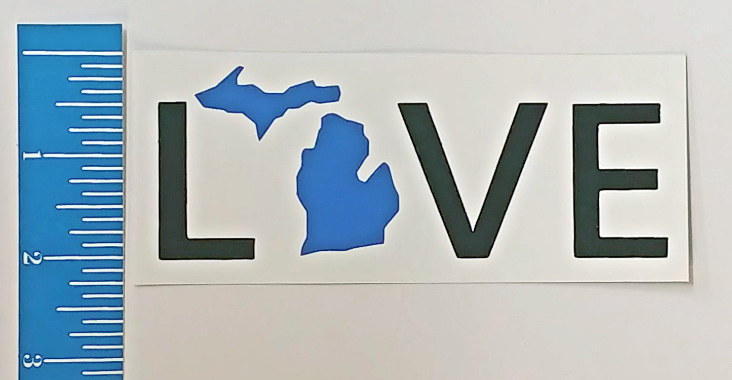 LOVE Michigan Bumper Sticker