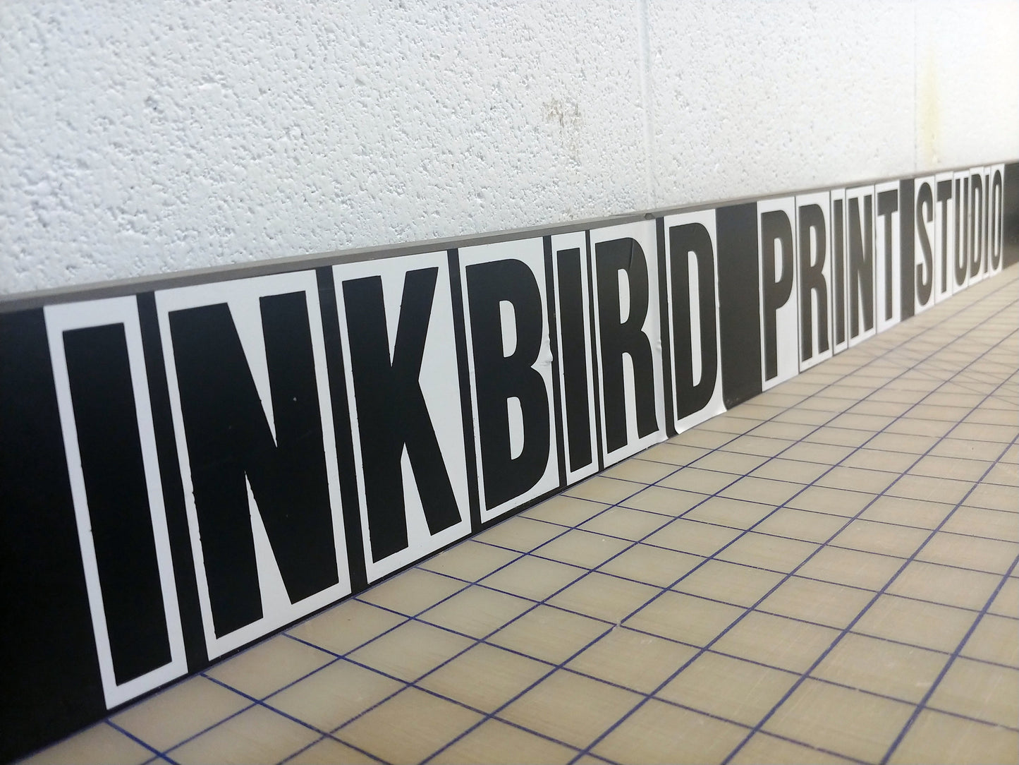 3.875" Letters & Numbers, Screen Printed Black ink on matte White Vinyl.