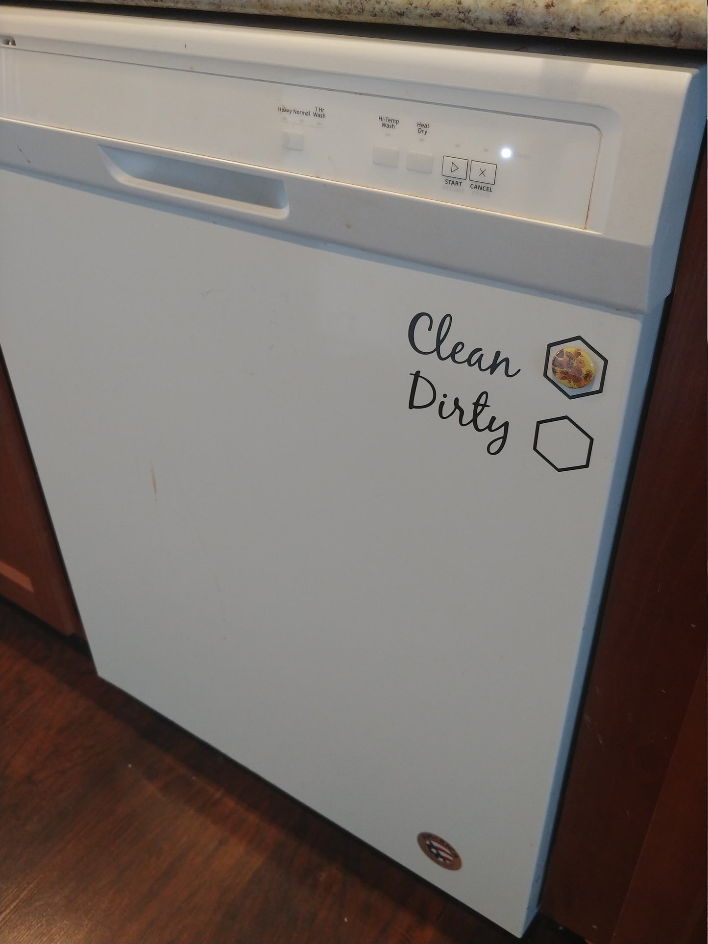 Clean/Dirty Dishwasher Vinyl Cut Decal