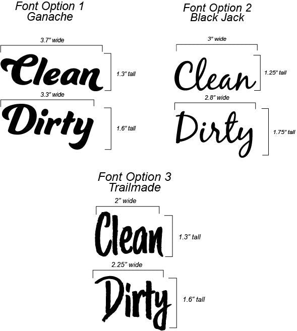 Clean/Dirty Dishwasher Vinyl Cut Decal