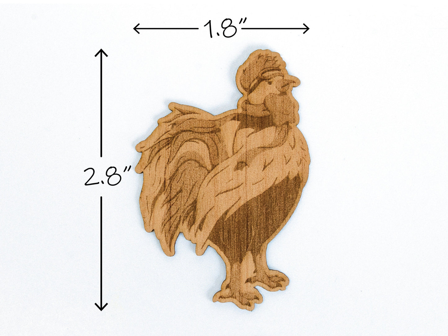 Cocky Rooster Sticker | Real Wood Decal | Veneer Sticker | Laptop Sticker | Scrapbook Sticker | Tumbler Sticker | Phone Sticker