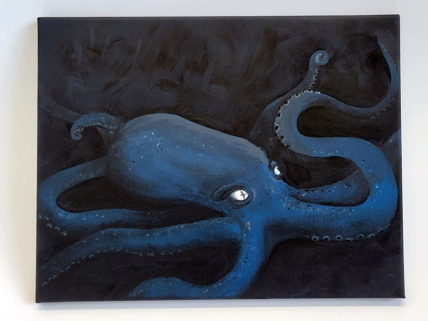 Octopus Painting, Acrylic 11"x14"