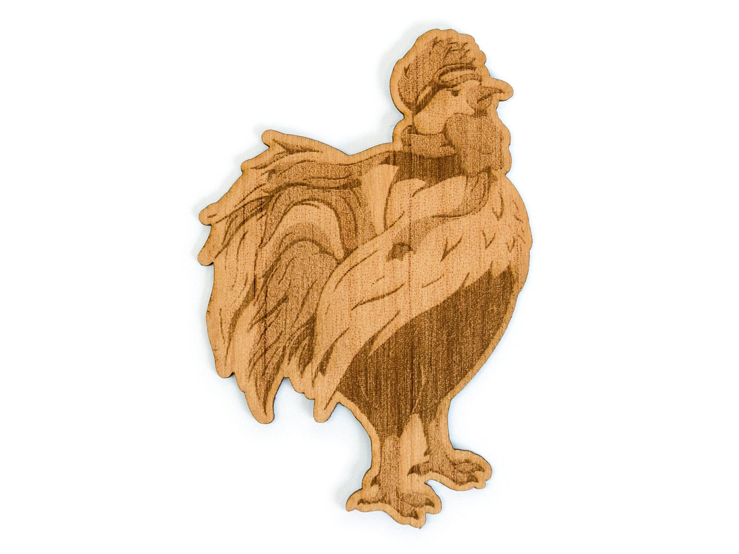 Cocky Rooster Sticker | Real Wood Decal | Veneer Sticker | Laptop Sticker | Scrapbook Sticker | Tumbler Sticker | Phone Sticker