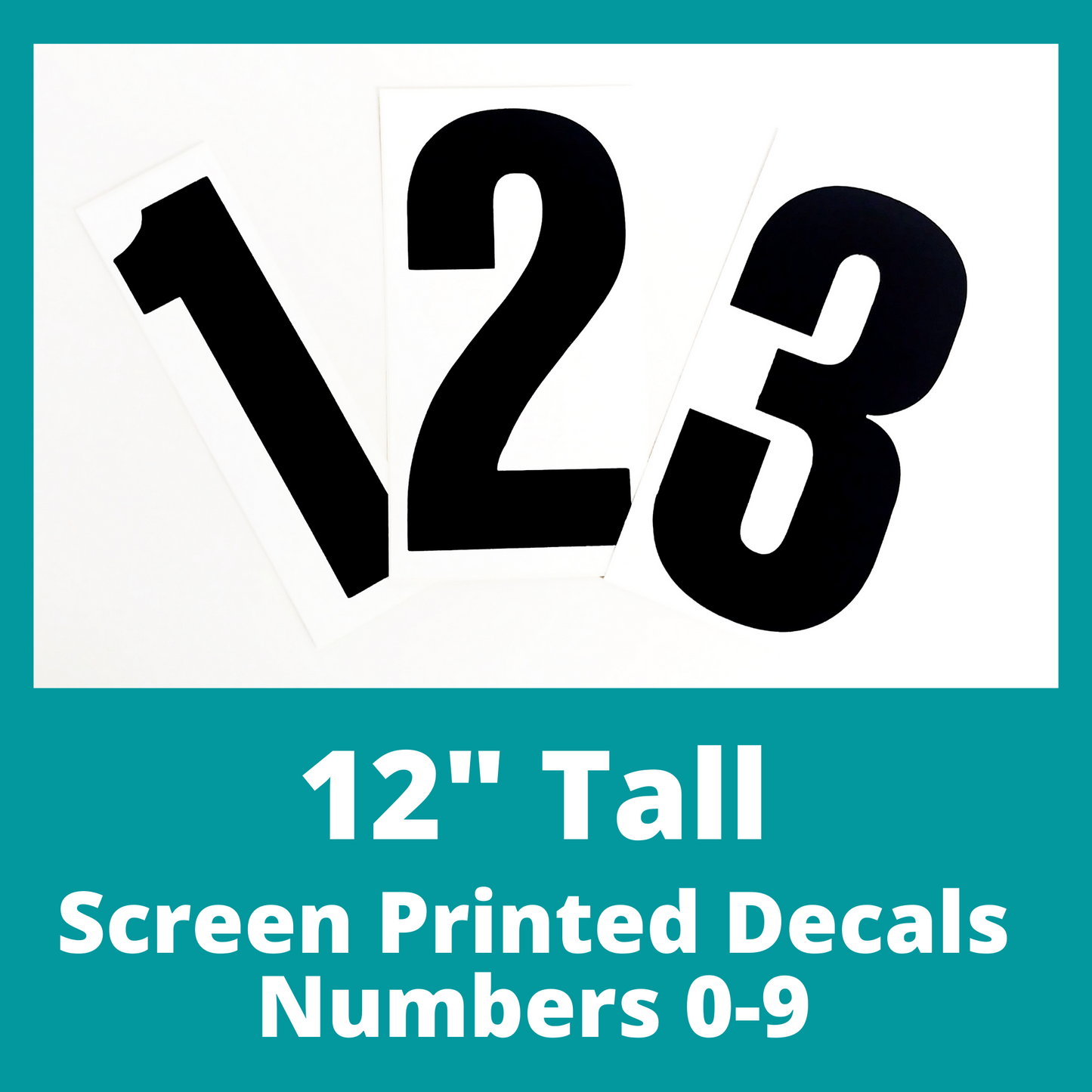 12" Vinyl Number Decals